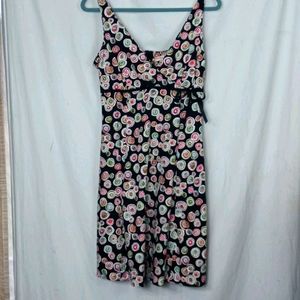 Becky & Max circle pattern midi cotton spandex